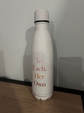 NWOT Third Love White Insulated Bottle with Pink and Burgundy Lettering